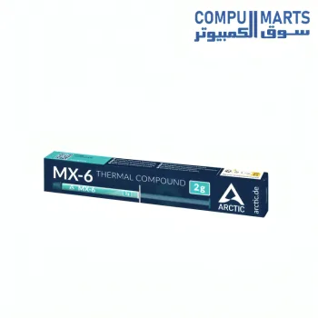 اركتك MX-6 (2 غرام) - معجون حراري فائق الاداء لوحدة المعالجة المركزية ووحدة التحكم وبطاقات الرسومات واللابتوب وتوصيل حراري عالي