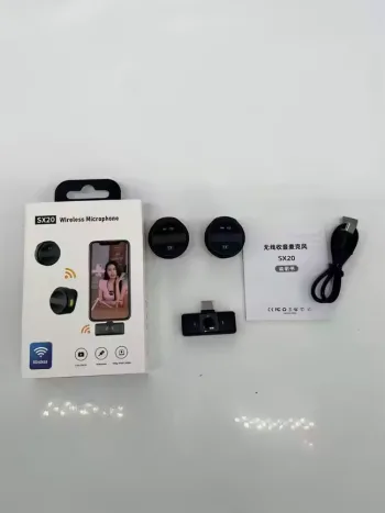 Hot SX20 2.4G Contact Magnetic Wireless Microphone Lavalier Noise Cancelling with Microphone Magnetic