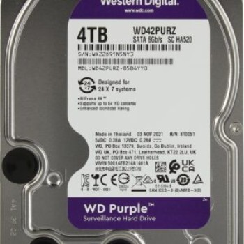 Western Digital WD42PURZ 4TB Purple Surveillance Hard Drive هارد 4 تيرا
