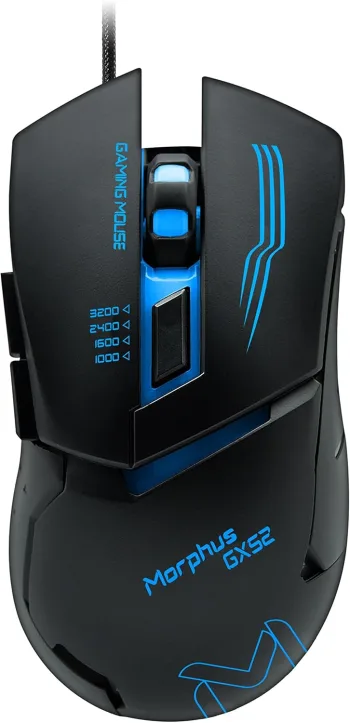 Gaming Mouse,6 Buttons, 4 Adjustable DPI Levels, 7 Circular & Breathing LED Light, AIKUN MORPHUS (GX52) Multifunction Wired Mouse Used for Games and Office