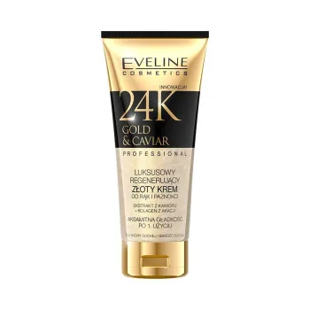 كريم إيفلين كوزمتيكس لليدين أو 24K كافيار لوكشري جولد 100  مل Eveline Cosmetics Cream for Les Mains Or 24K Caviar Luxury Gold 100 ml