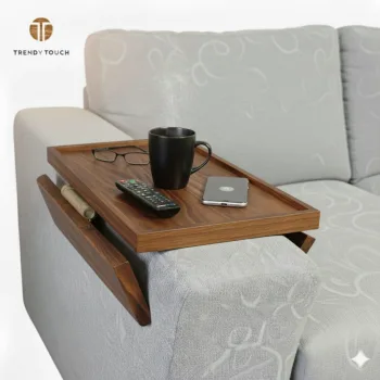 ترابيزة مخدع ARMOUR - لون بني محروق (خشب طبيعي) | ARMOUR Tray - Dark Walnut