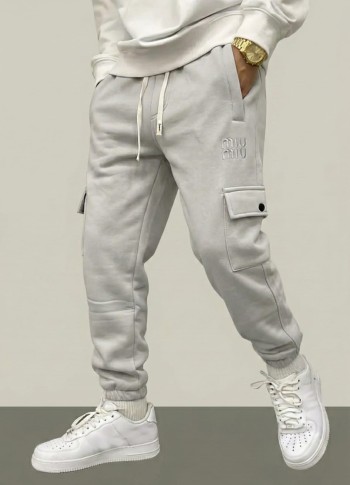 بنطلون سويت كارجو ميلتون - Beige Sweat Cargo Pants