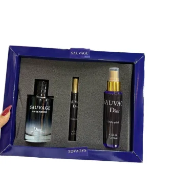 طقم برفيوم سوفاج رجالي هاي كوبي - Sauvage men's perfume set (high copy)