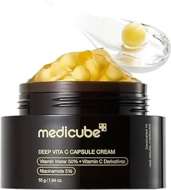 مديكيوب مرطب الوجه ديب فيتامين سي جولدن كابسول 55 جم | Medicube Deep Vita C Capsule Cream 55g
