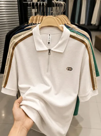 تيشيرت بولو نص سوستة 👕✨