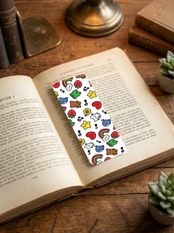 Cute little ones Bookmark - White background