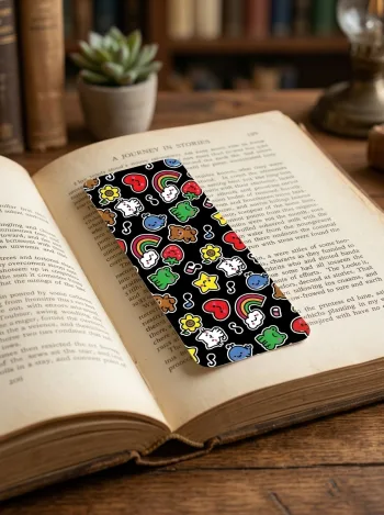 Cute little ones Bookmark - Black background