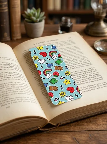Cute little ones Bookmark - Light blue background