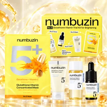 Numbuzin No.5+ Glutathione Vitamin Trial Kit – مجموعة العناية بالبشرة المصغرة