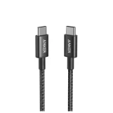 احصل على كابل Anker 333 USB‑C بقوة 100 واط وطول 1 م، تصميم مضفر قوي يتحمل حتى 12,000 انثناء، سريع الشحن للابتوب والموبايل، ومزود برقاقة e‑Marker لأمان دائم.