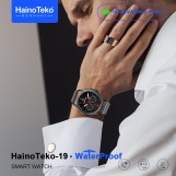 ساعة Haino Teko 19 الذكية – شاشة AMOLED، مكالمات بلوتوث، مقاومة للماء IP68، بطارية قوة تدوم حتى 7 يوم