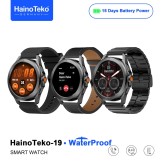 ساعة Haino Teko 19 الذكية – شاشة AMOLED، مكالمات بلوتوث، مقاومة للماء IP68، بطارية قوة تدوم حتى 7 يوم