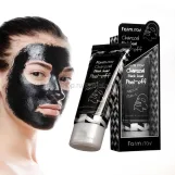 فارم ستاي ماسك ازالة الرؤوس السوداء بالفحم - Farm Stay Charcoal Black Head Peel Off Mask Pack 100G