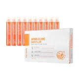 فارم ستاي امبولات فيلر الشعر ديرما كيوب  بالاحماض  الامينيه 13 مللي | Farm Stay Derma Cube Amino Clinic Hair Filler 1Pack (13Ml X 10Pcs)
