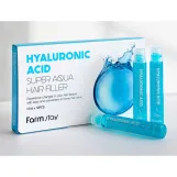 فارم ستاي امبولات فيلر من مقوي الشعر سوبر أكوا بحمض الهيالورونيك أزرق فاتح  13مل  | Farm Stay Hyaluronic Acid Super Aqua Hair Filler  Light Blue 13ml
