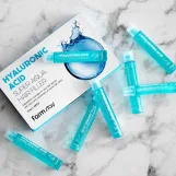 فارم ستاي امبولات فيلر من مقوي الشعر سوبر أكوا بحمض الهيالورونيك أزرق فاتح  13مل  | Farm Stay Hyaluronic Acid Super Aqua Hair Filler  Light Blue 13ml
