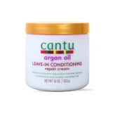 كانتو ليف ان كريم لحماية الشعر من التلف بزيت الأرجان 453 جرام  | Cantu Argan Oil Leave In Conditioning Repair Cream - 453 G