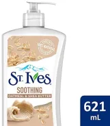 سانت ايفز لوشن ترطيب الجسم  بدقيق الشوفان وزبدة الشيا 621 مل- St. Ives, Body Lotion, Soothing, Oatmeal & Shea Butter 621 ml
