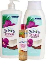 سانت ايفز غسول جسم منعم بجوز الهند والأوركيد 400 مل  - St. Ives Soft And silky Coconut And Orchid Body Wash - 400 ml