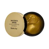 فارم ستاي لاصقة عين أمبولة من الذهب عيار 24 قيراط ومحلول ببتيد 90 جم  |   Farm Stay 24K Gold & Peptide Solution Ampoule Eye Patch 90g