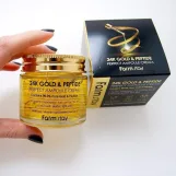 فارم ستاي كريم أمبول عيار 24 قيراط من الذهب والببتيد 80 مل   |  Farm Stay 24k gold peptide perfect ampoule cream - 80ML