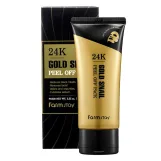 فارم ستاي  مقشر  للوجه بالحلزون الذهبي عيار 24  100جم  |  Farmstay 24K Gold Snail Peel Off Pack 100g