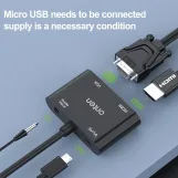 كونفرتة VGA to HDMI + VGA Adapter With Audio