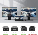 كونفرتة VGA to HDMI + VGA Adapter With Audio