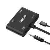 ONTEN OTN-5165HV HDMI to FHD HDMI + VGA with Audio Converter | Black