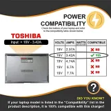 شاحن لاب توب TOSHIBA