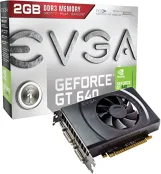 EVGA GeForce GT 640 2048MB GDDR3 Dual DVI, mHDMI Graphics Cards 02G-P4-2643-KR