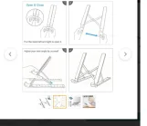 Laptop stand creative folding storage bracket (حامل لاب توب )