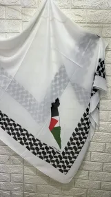 خمار التضامن مع فلسطين بلونين أبيض أو أسود