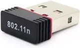 محول صغير USB لاسلكي لشبكة واي فاي وبطاقة لشبكة محلية لاسلكية 802.11n