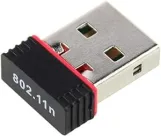 محول صغير USB لاسلكي لشبكة واي فاي وبطاقة لشبكة محلية لاسلكية 802.11n