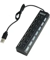 محول موزع USB 2.0 مقسم للطاقة 7 منافذ