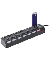 محول موزع USB 2.0 مقسم للطاقة 7 منافذ