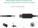 كابل طاقة موجه بمنفذ USB بتيار مستمر 5 فولت إلى 12 فولت