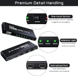 1x4 HDMI Splitter 4K HDMI Splitter 1 in 4 Out Supports HDCP UHD 4K Hdmi