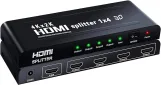 1x4 HDMI Splitter 4K HDMI Splitter 1 in 4 Out Supports HDCP UHD 4K Hdmi