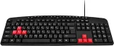 Smile KB920 Multimedia Wired USB Arabic and English Keyboard (1.2m, Black Red)
