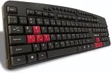 Smile KB920 Multimedia Wired USB Arabic and English Keyboard (1.2m, Black Red)