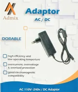 Admix adaptor 5v 1a, 1m - black