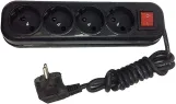 Zero Electronics Electrical Subscriber 4 Sockts 1.5 M - Black