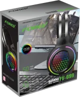 Forev Wired Gaming Headphone, Wired, 3.5 Plug+ USB, Black
