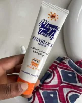 ماجيك تاتش كريم الوقاية من الشمس المبيض بعامل حماية 60، 100 جرام  |    Magic touch sunblock cream spf60 uva & uvb 100g