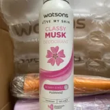 واتسونز كلاسي مسك بخاخ مزيل العرق  150 مل  |  watsons classy musk deodorant spray 150ml