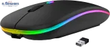 ماوس لاسلكي جيجا ماكس 2.4 جيجاهيرتز، أضواء RGB، أسود، GM-10