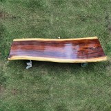 Red Bench From Egyptian Neutral Wood